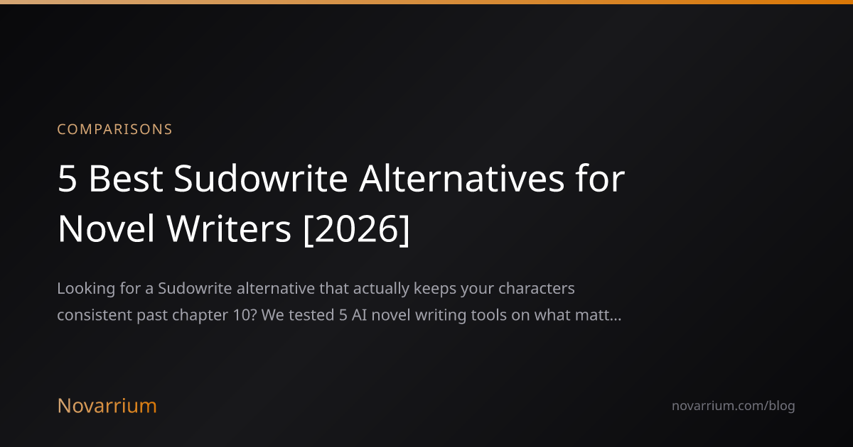 5 Sudowrite Alternatives That Actually Keep Characters Straight | Novarrium