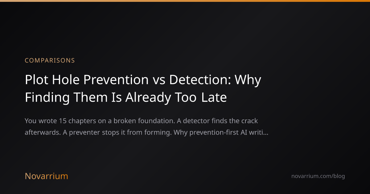Plot Hole Prevention vs Detection: Finding Them Is Already Too Late ...